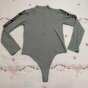 Guess Green Long Sleeve Bodysuit Size XL NWOT